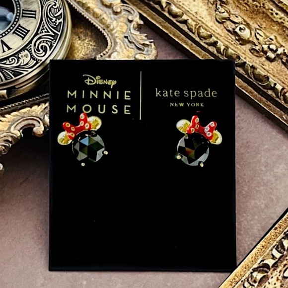 KATE SPADE • Disney X Minnie Mouse Bow Disneyland Stud Earrings - Picture 5 of 5